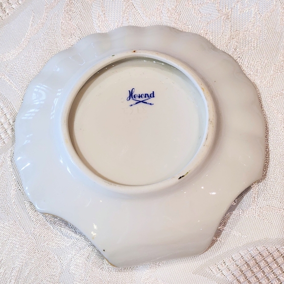 Herend Hungarian antique rare porcelain shell shape trinket dish. - Picture 6 of 8